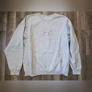 Vintage DISNEYLAND DISNEY PARKS CREW NECK SWEATER SPIRIT JERSEY XL PASTEL 90s